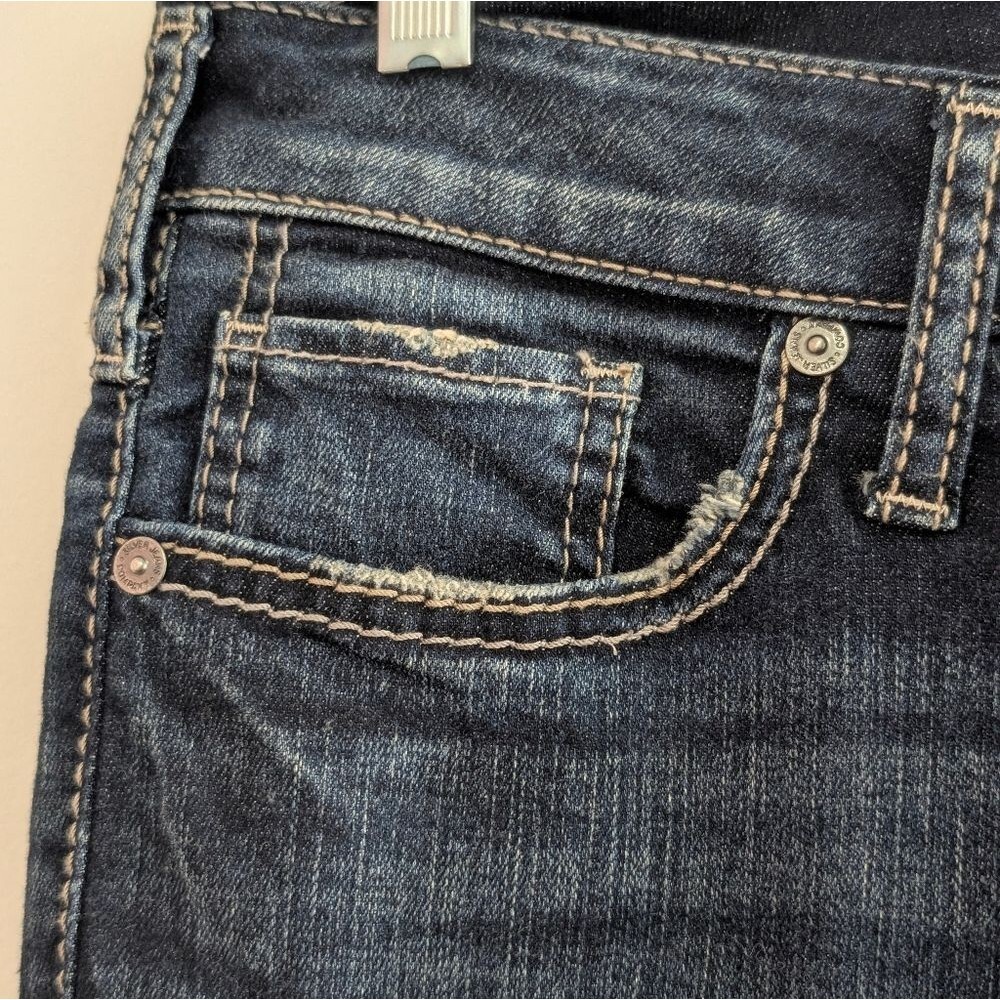 Silver Jeans Suki Slim Boot Dark Wash Stretch Denim Jeans W32 L33 Quiet Luxury - Picture 7 of 9